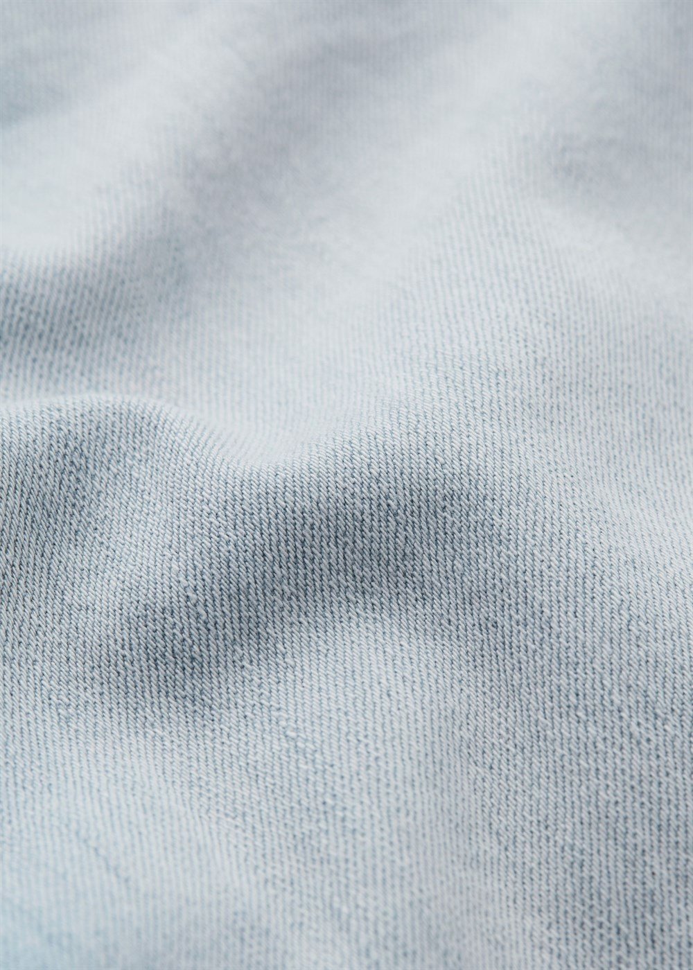 Paçası Katlı Jean Şort   Açık Buz Mavisi