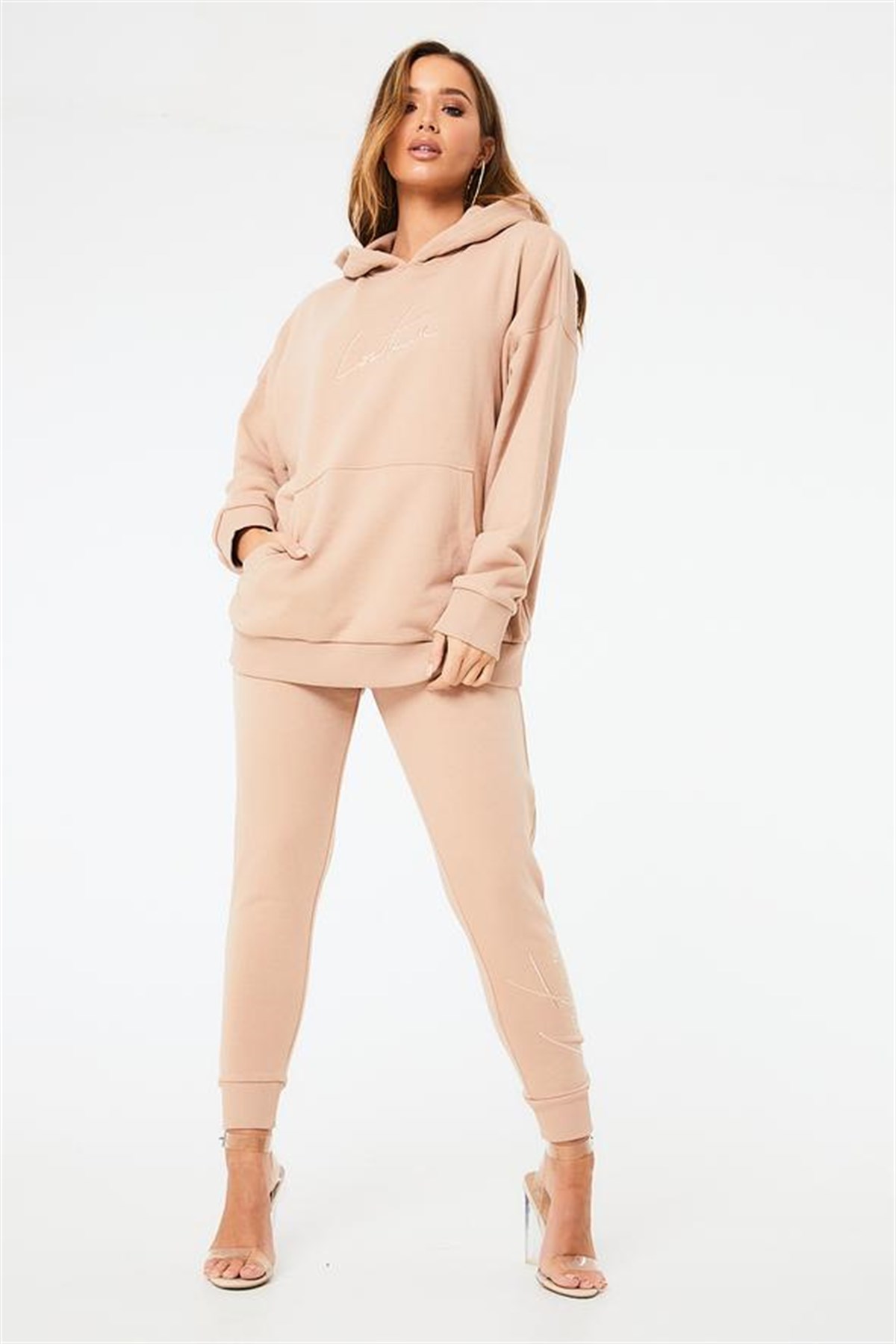 Paçası Nakışlı Soft Jogger Yavruagzı