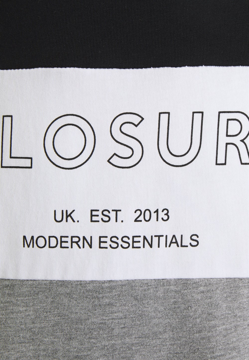 Panel Logo Block T Shirt Gri