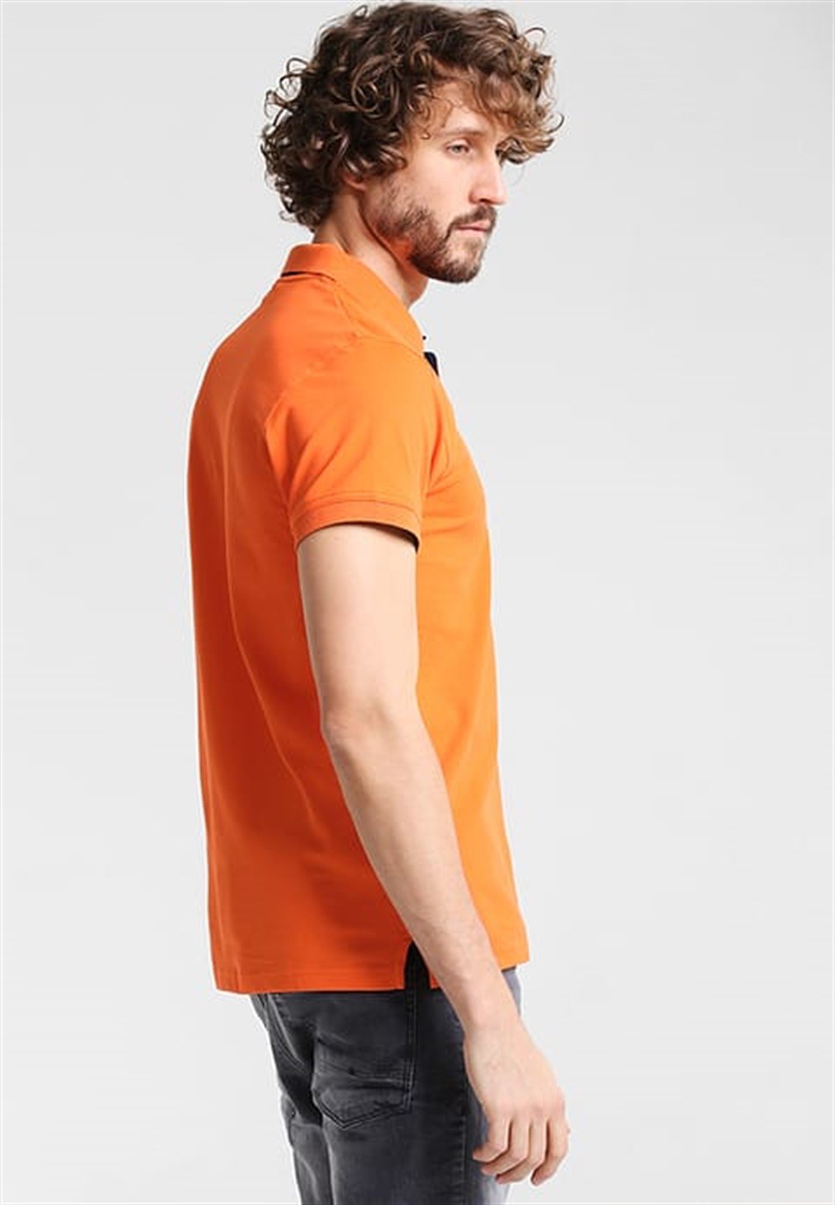 Polo Yaka T-Shirt Turuncu
