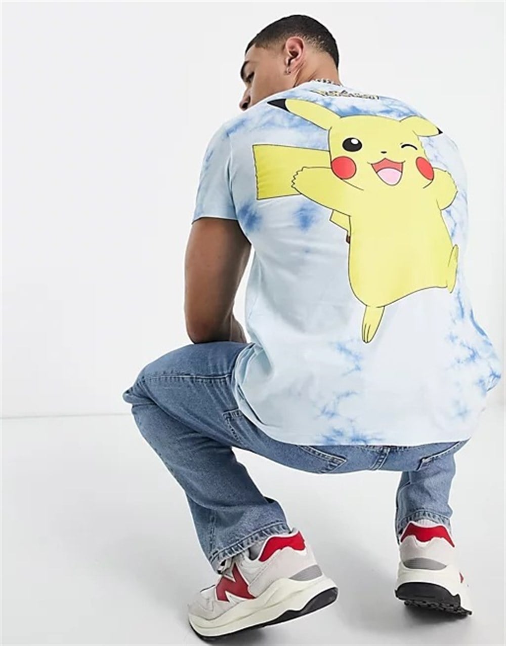 Regular  Unisex  Pikachu T shirt Mavi