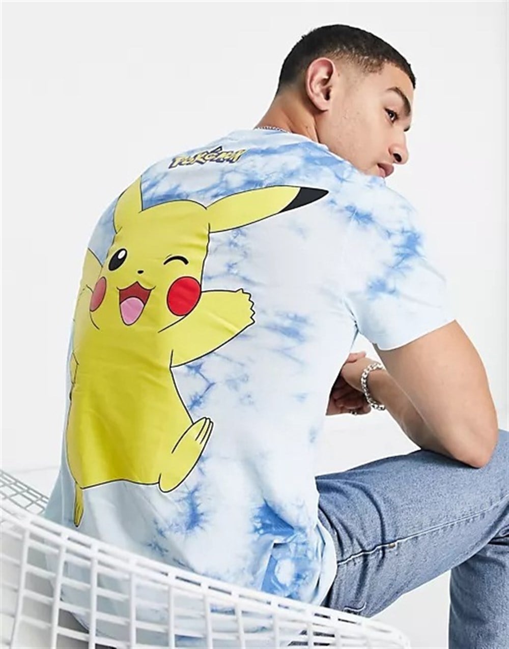 Regular  Unisex  Pikachu T shirt Mavi