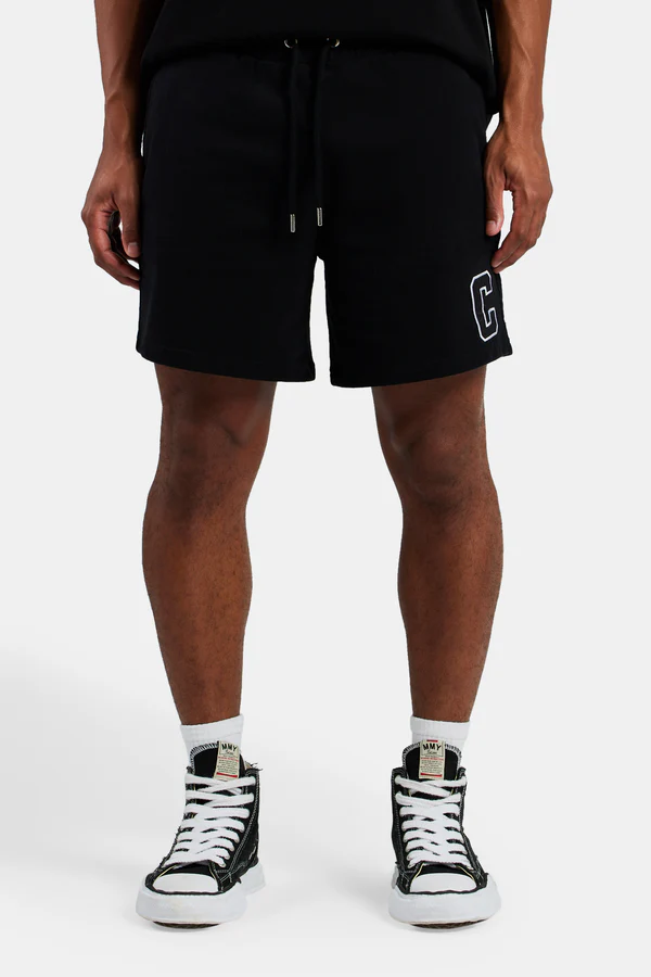 RELAXED FIT C JERSEY SHORT-Siyah