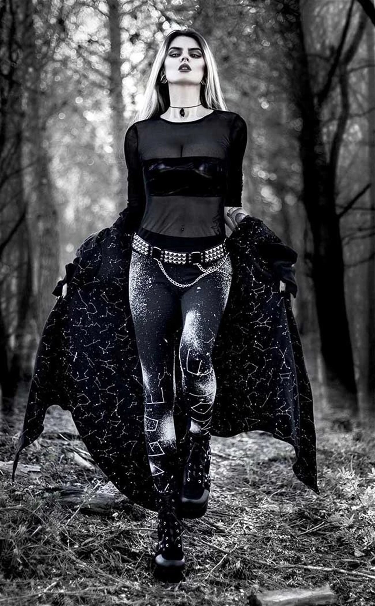 Rouge Satan Pant Tayt Siyah