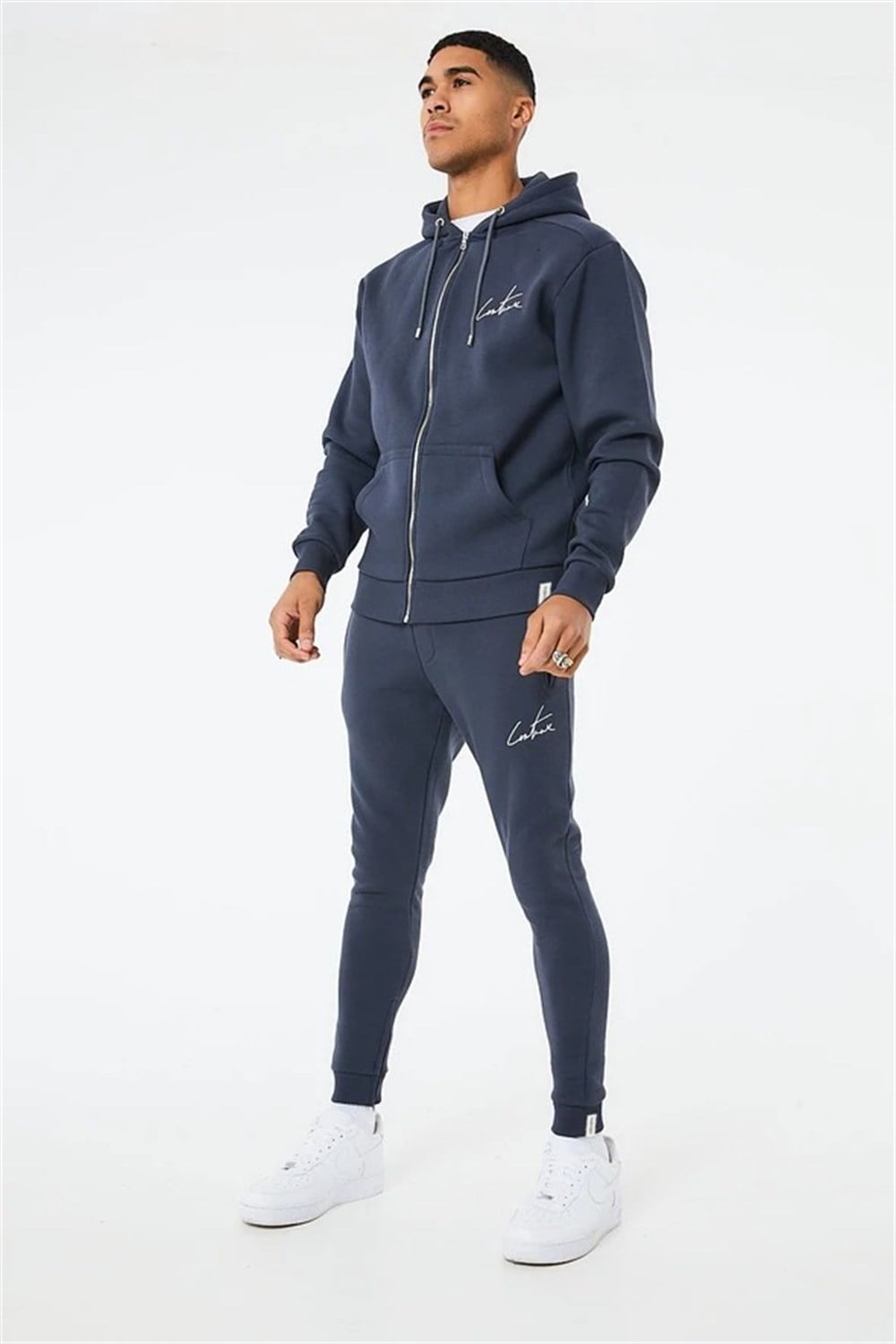 Special Fermuarlı  Kapişonlu  Sweat Füme