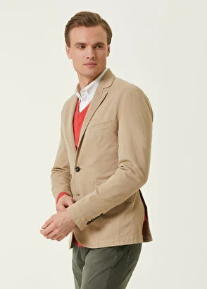 Spor  Blazer Ceket-Bej