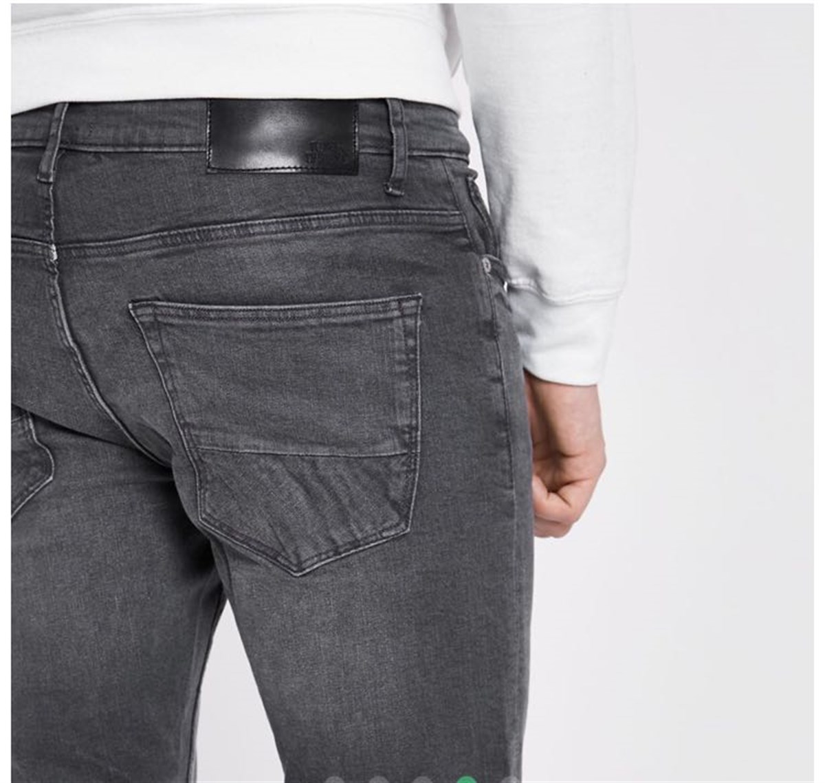 Taşlamalı  Skinny Jean Antrasit-Gri