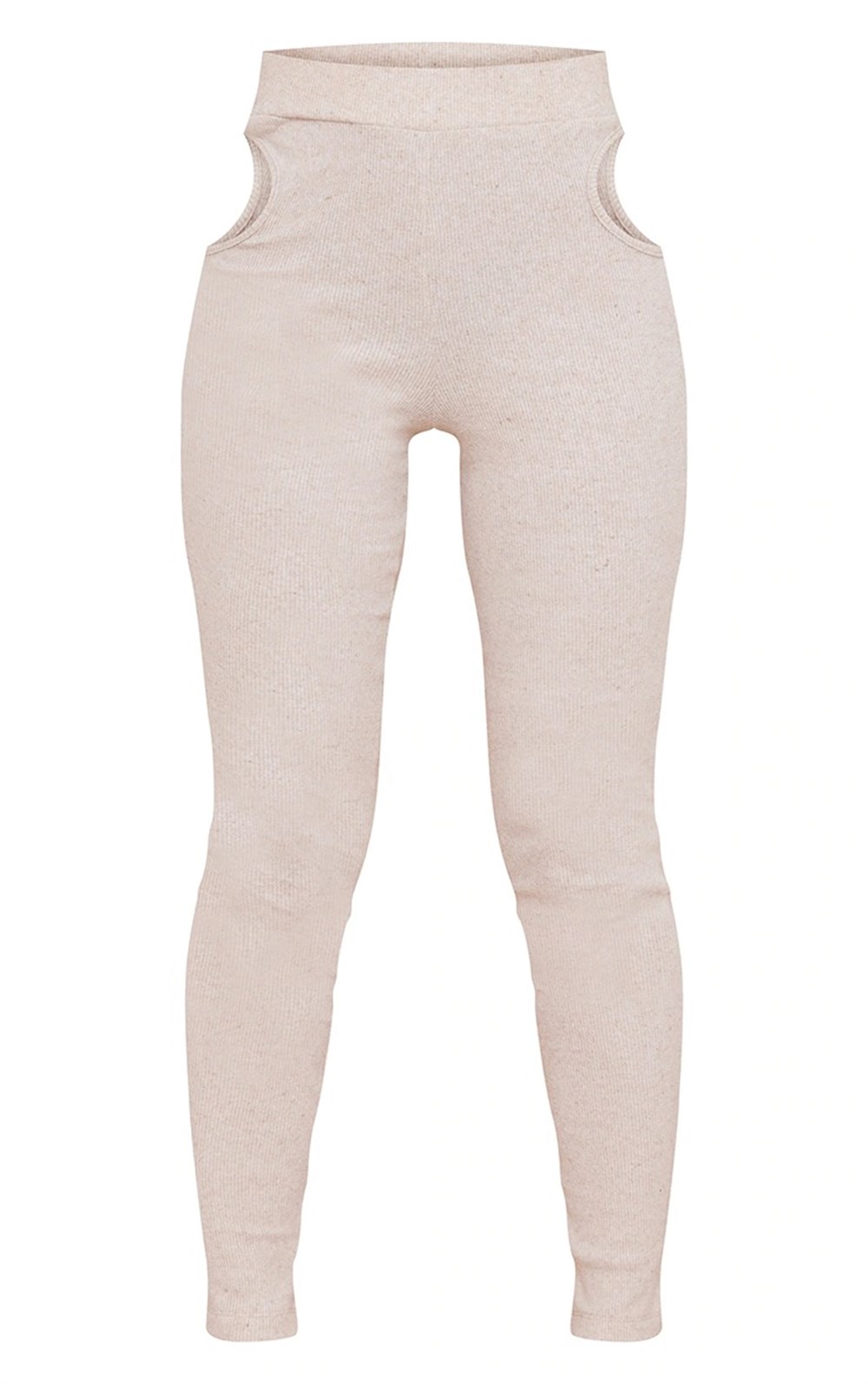 Triko Yanları Acık Taty Pantolon-Bej