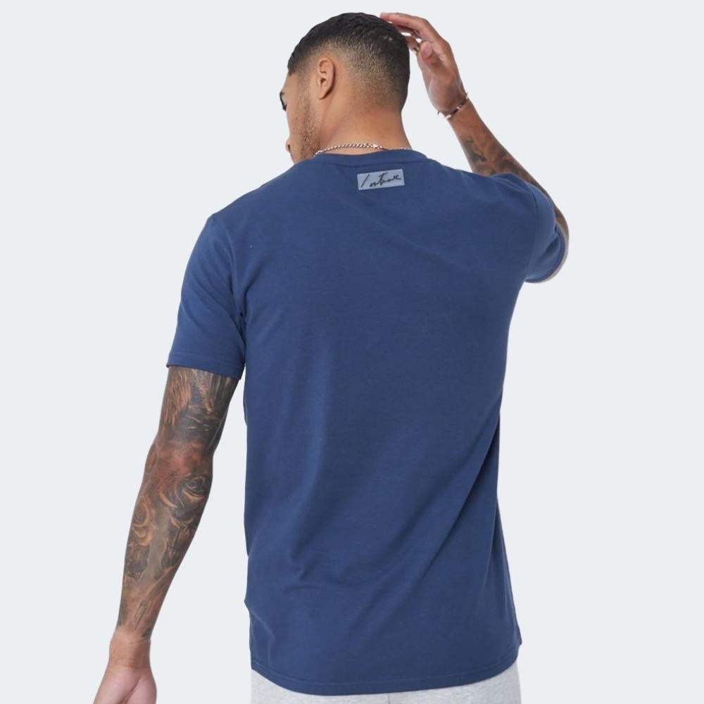 Unısex İmza Nakışlı T shirt Lacivert