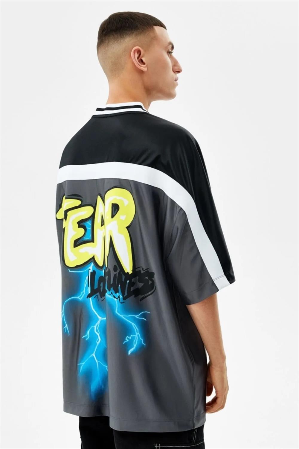 Unisex Oversize 99 T-shirt-Antrasit