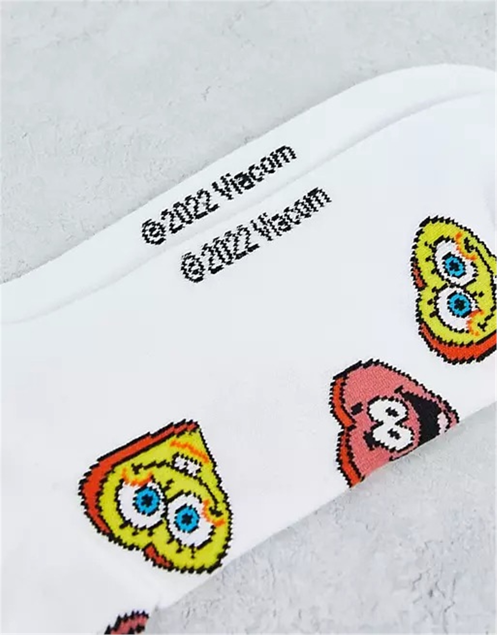Unisex Valentines SpongeBob Sports Socks Çorap 2 ÇiftBeyaz