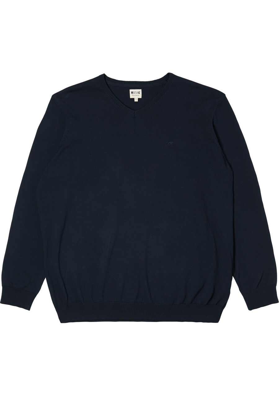 V yaka Triko-Lacivert