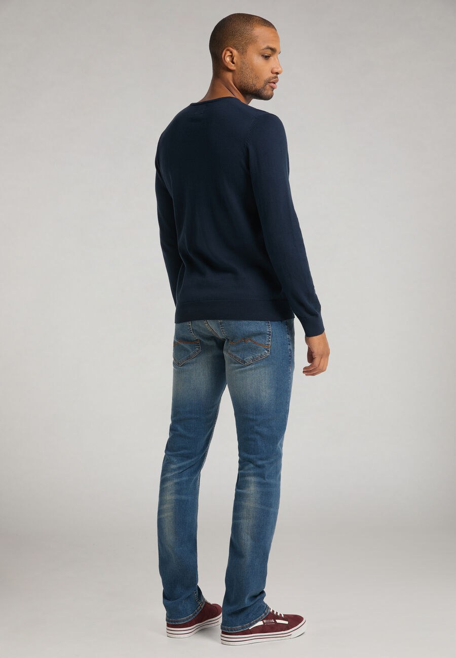 V yaka Triko-Lacivert