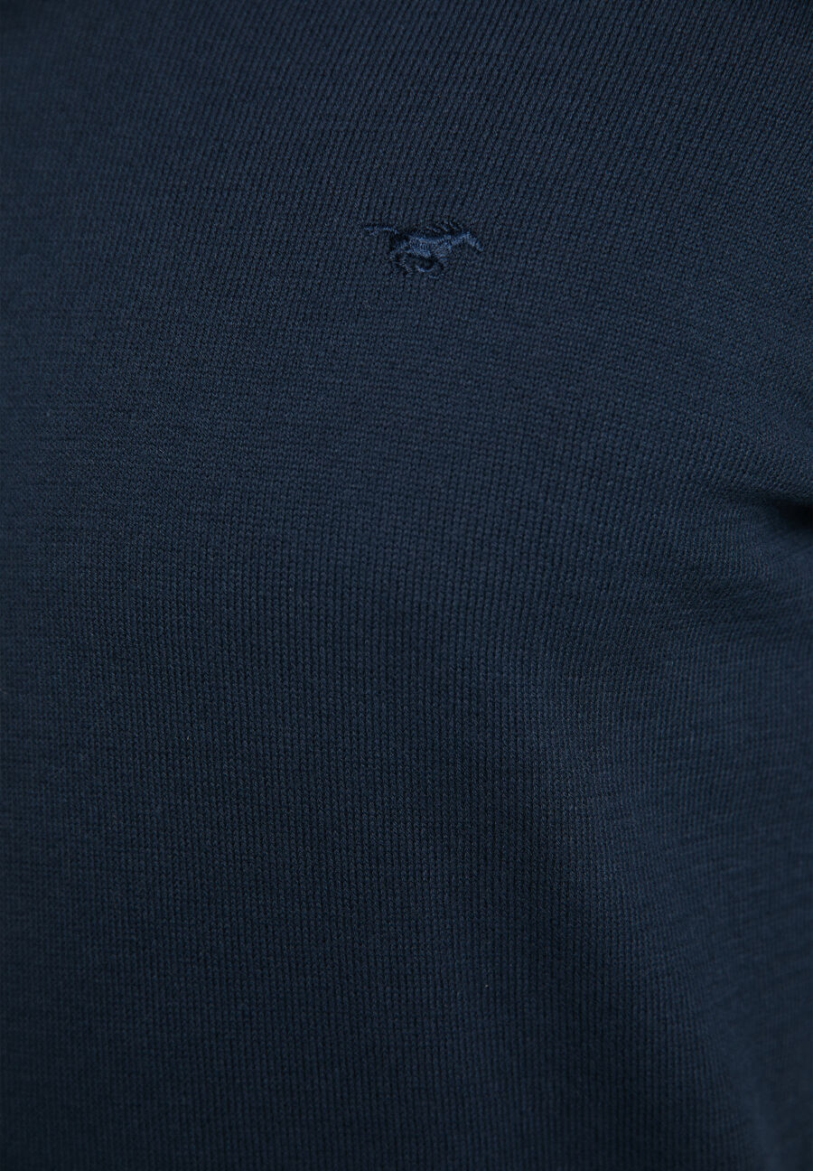 V yaka Triko-Lacivert