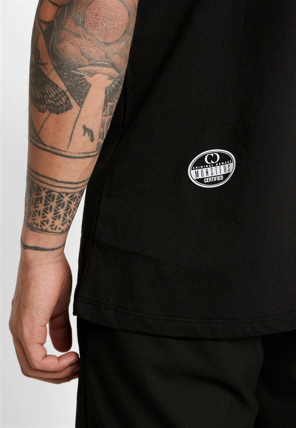 Wolfman Baskılı Oversize T Shirt Siyah