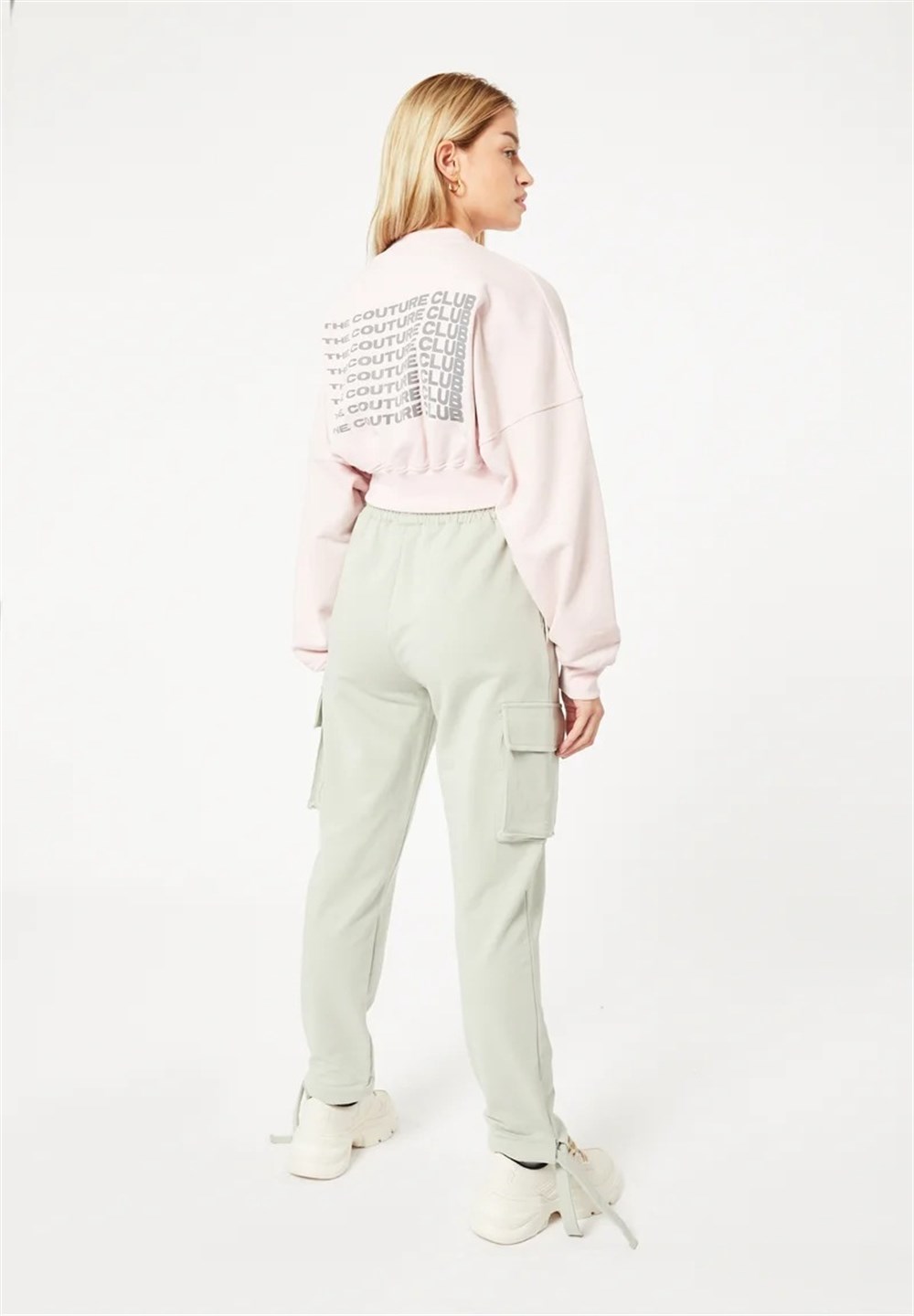 Yandan Cepli Jogger  Eşofman Altı Su Yeşili