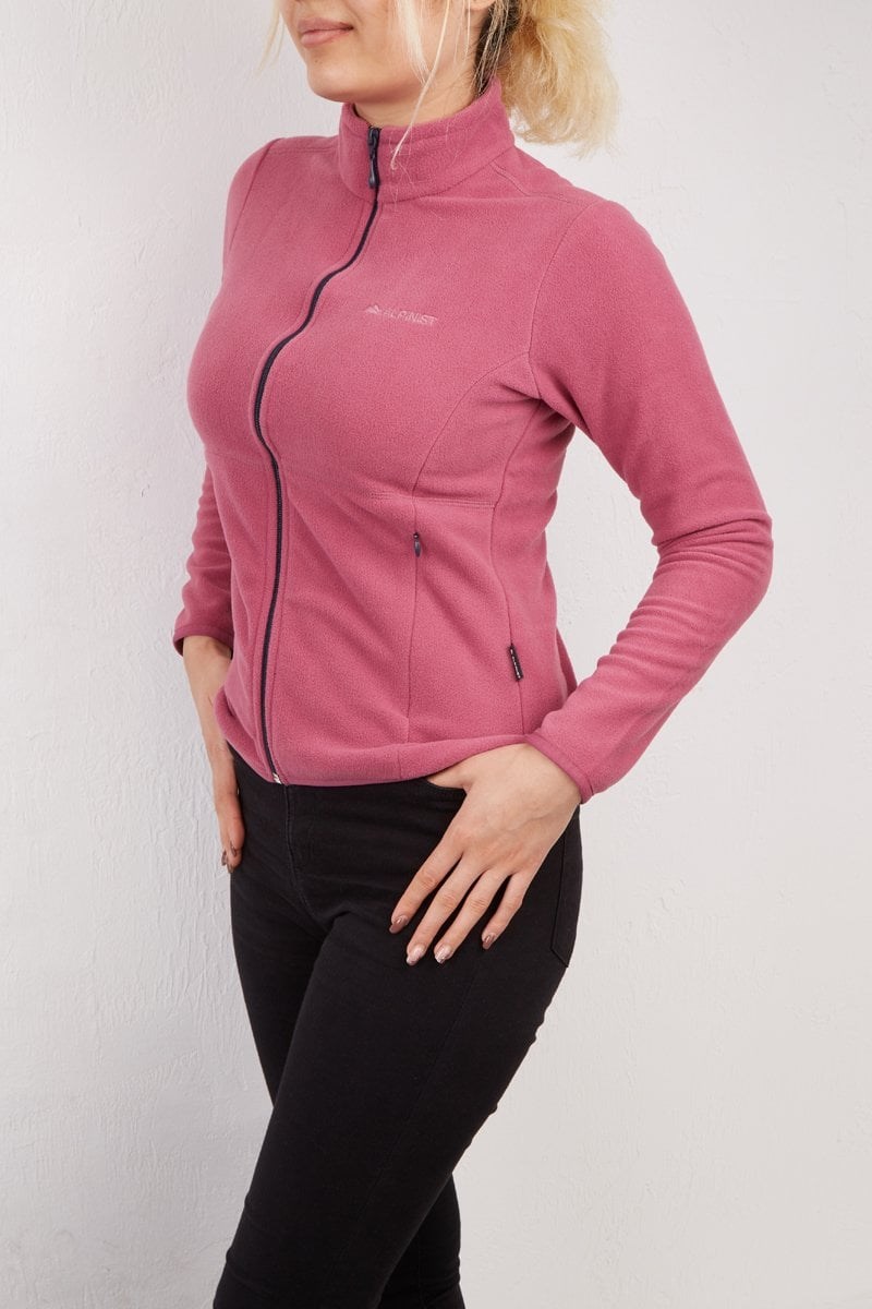 Alpinist Alpha Tam Fermuarlı Kadın Polar Gül Kurusu