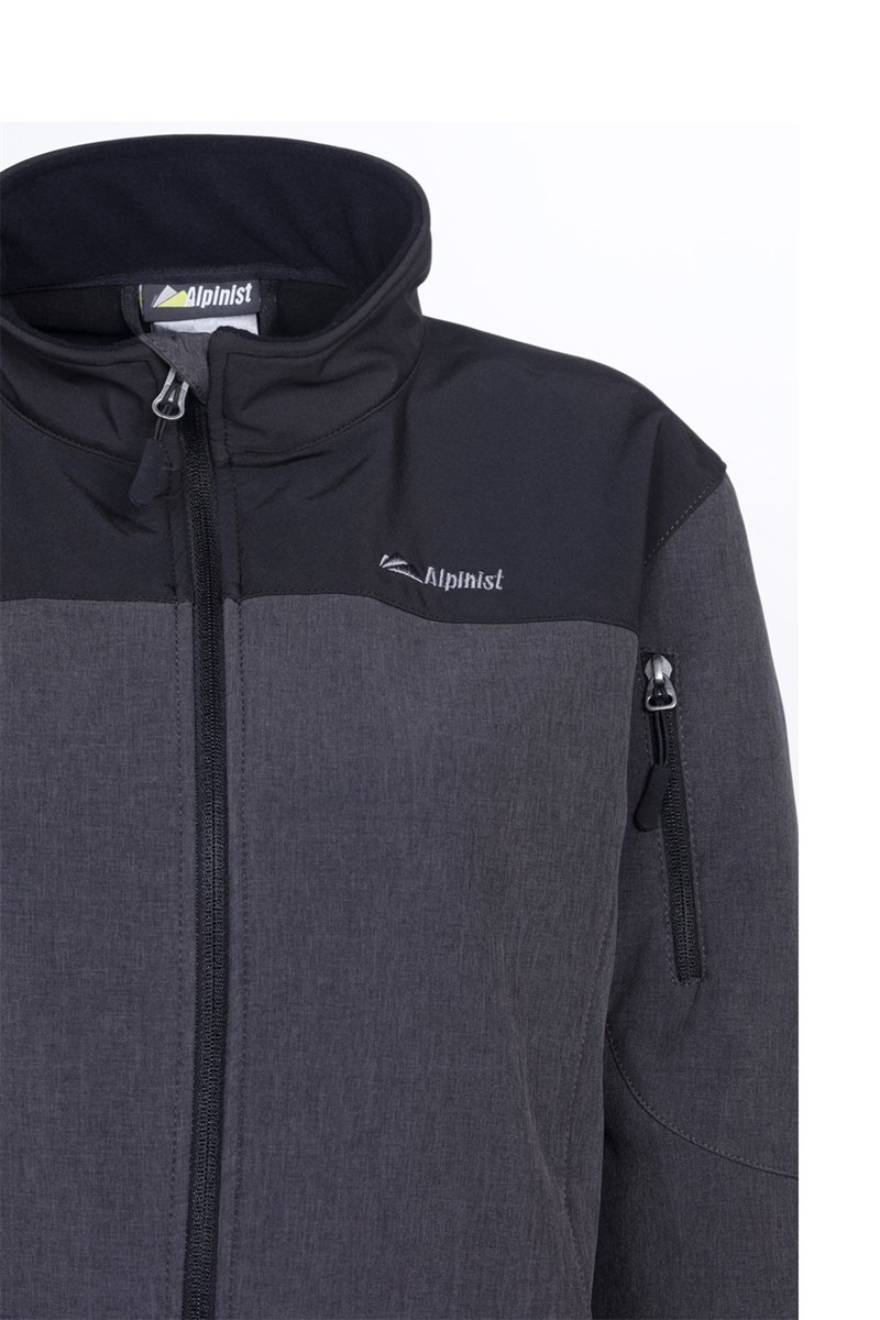 ALPİNİST Alpine Erkek Softshell Ceket Antrasit-Siyah