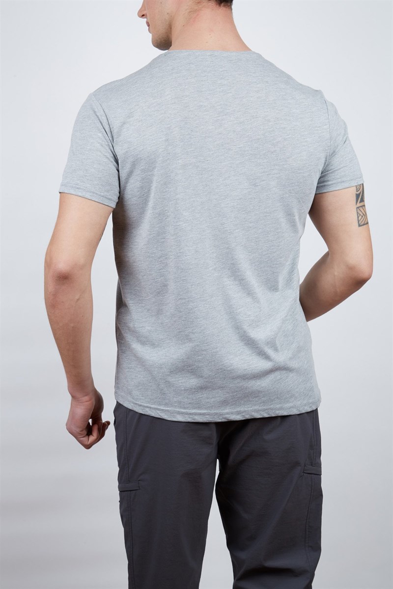 Alpinist Camp Erkek T-Shirt Gri Melanj