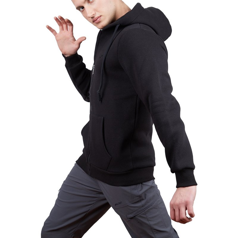 Alpinist Covert Tam Fermuarlı Erkek Sweatshirt Siyah