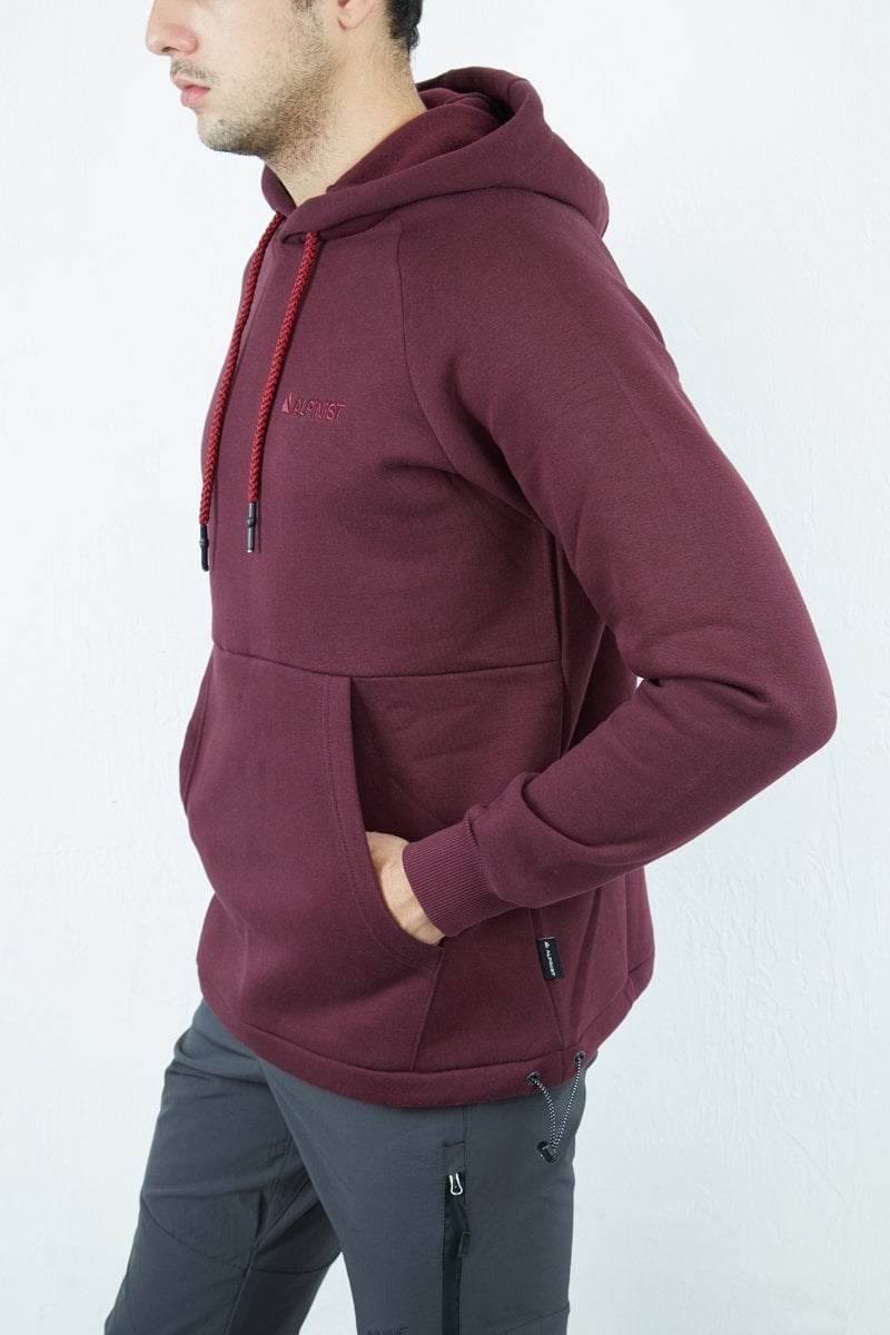 Alpinist Delta Kapşonlu Sweatshirt VİŞNE