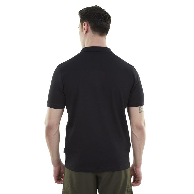 Alpinist Edge Erkek Polo T-Shirt Siyah