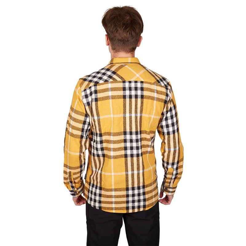 Alpinist Felder Erkek Ekose Outdoor Gömlek Sarı-Siyah