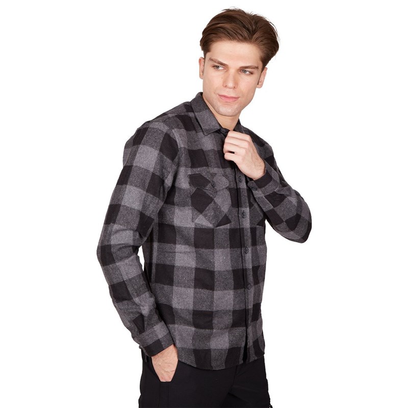 Alpinist Felder Erkek Ekose Outdoor Gömlek Antrasit