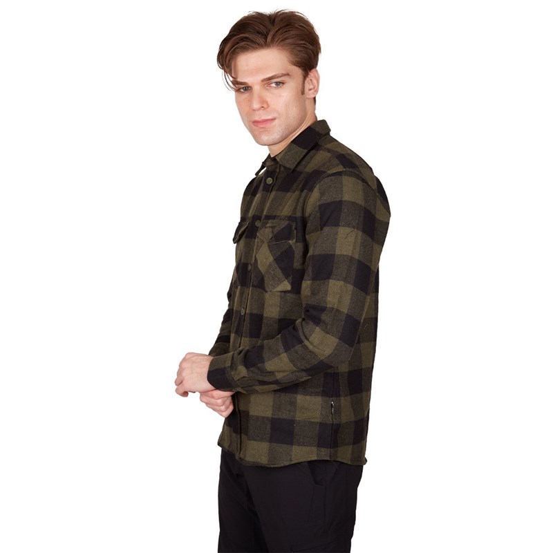 Alpinist Felder Erkek Ekose Outdoor Gömlek Haki