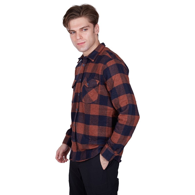 Alpinist Felder Erkek Ekose Outdoor Gömlek Tarçın