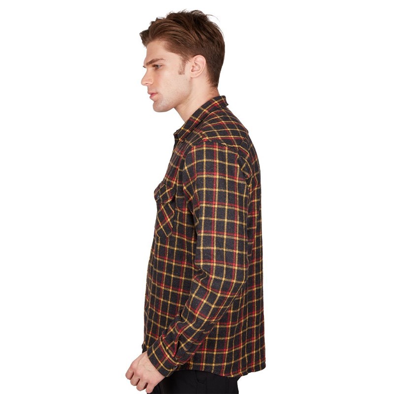 Alpinist Felder Erkek Ekose Outdoor Gömlek Sarı-Kırmızı