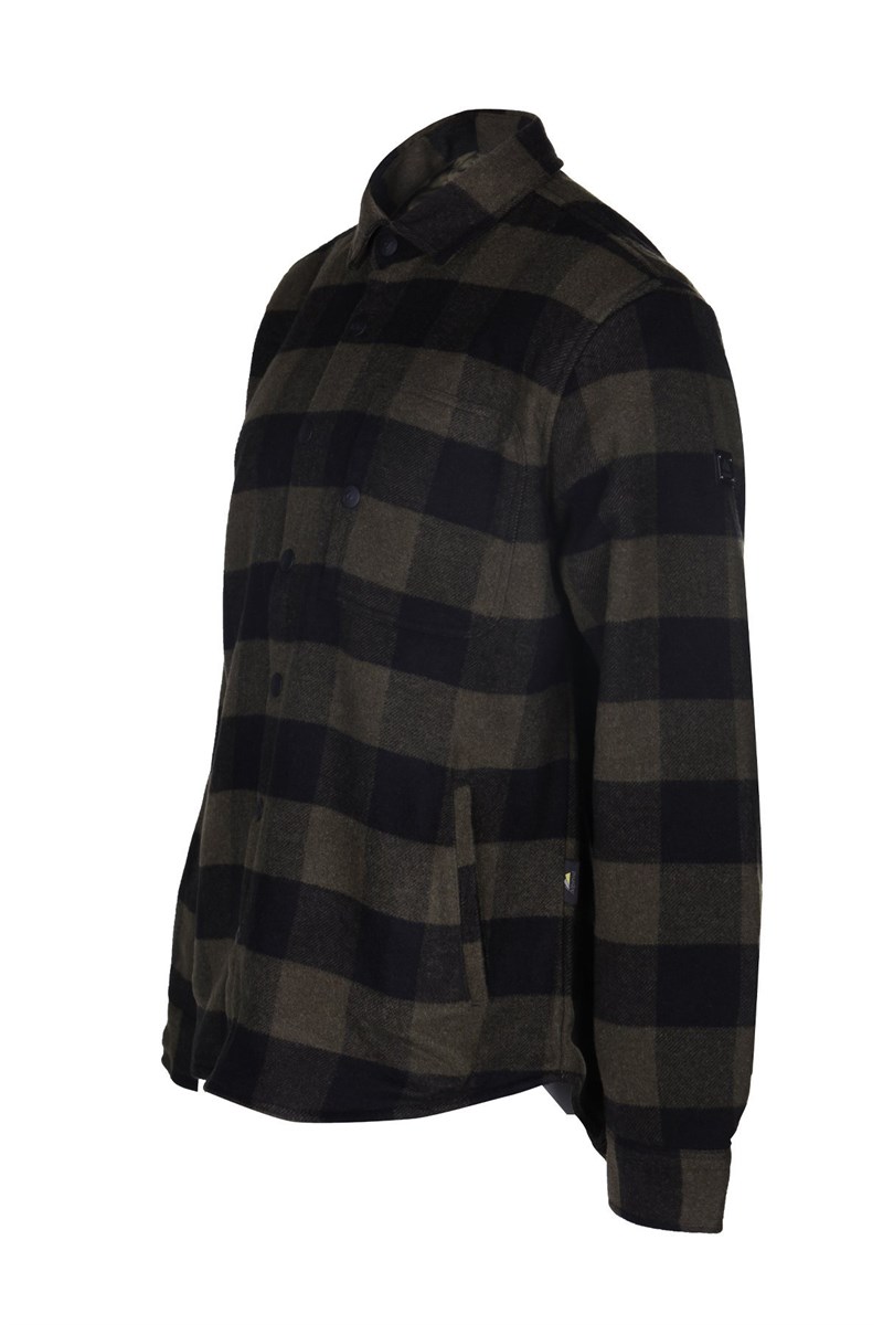 Alpinist Futura Ekose Erkek Outdoor Gömlek Yeşil-Siyah