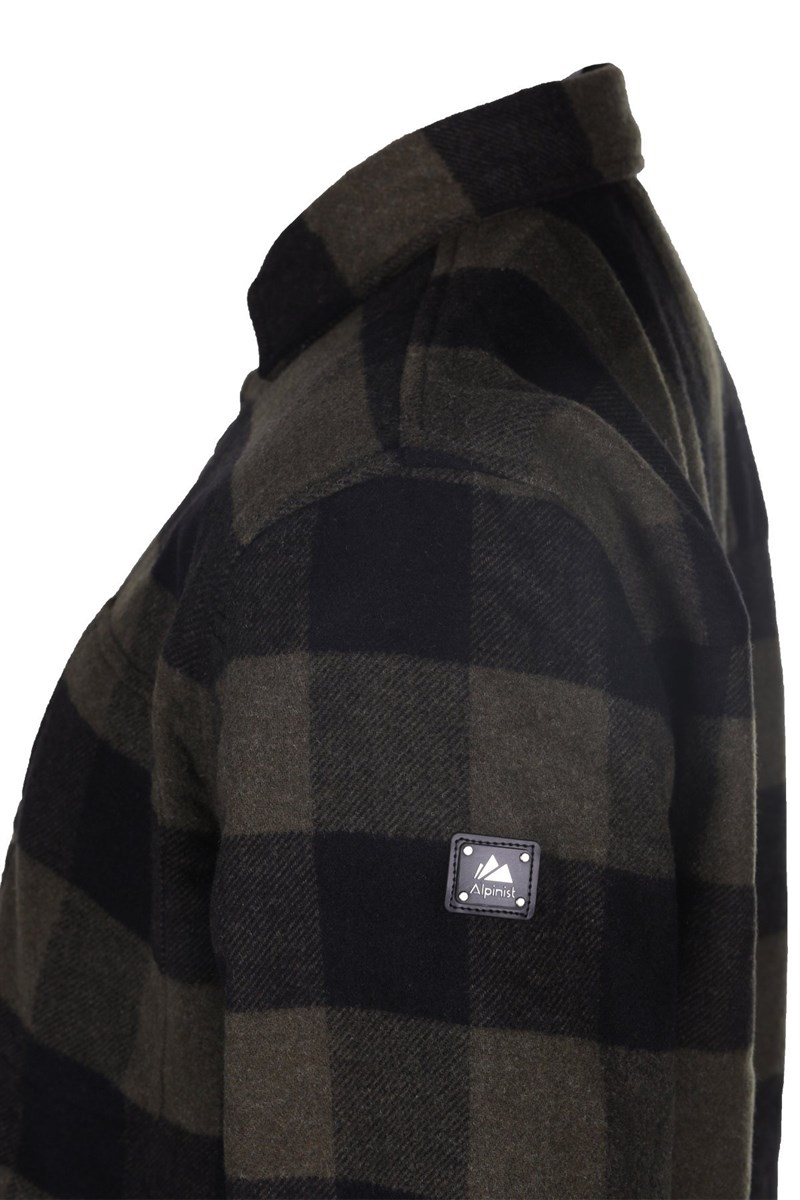 Alpinist Futura Ekose Erkek Outdoor Gömlek Yeşil-Siyah