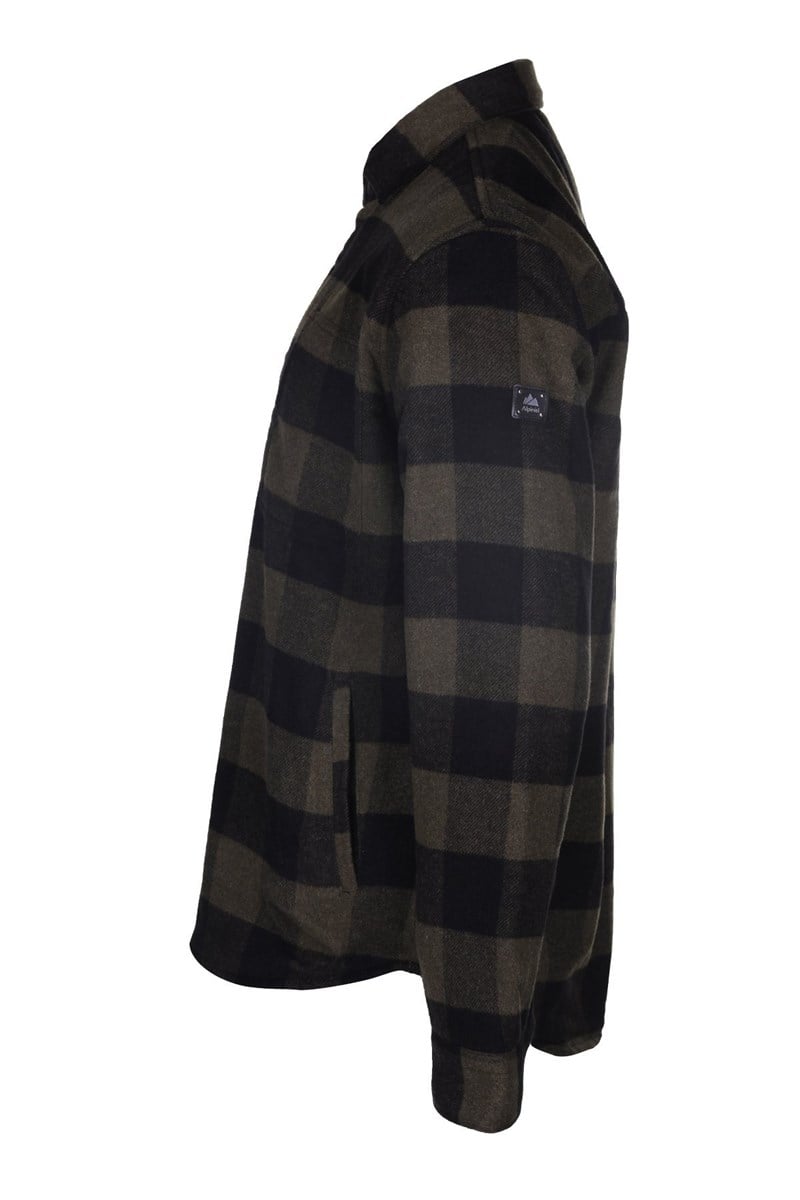 Alpinist Futura Ekose Erkek Outdoor Gömlek Yeşil-Siyah