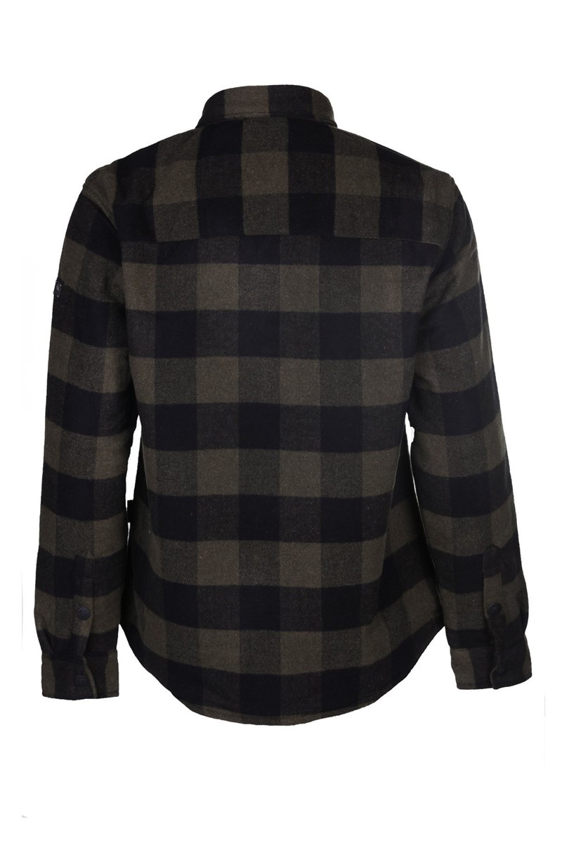 Alpinist Futura Ekose Erkek Outdoor Gömlek Yeşil-Siyah