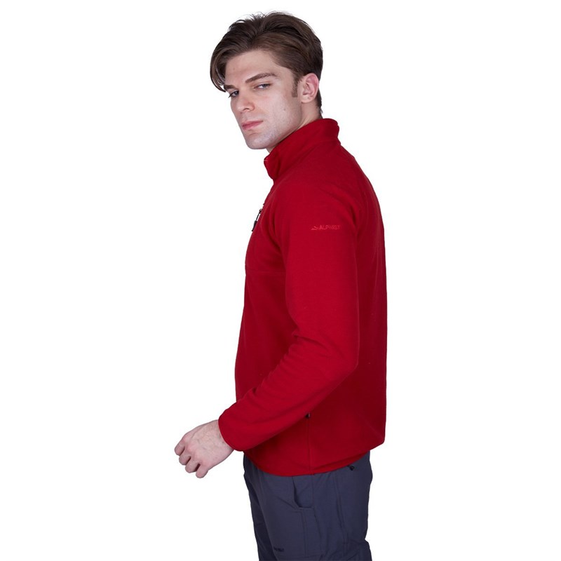 Alpinist Gamma Yarım Fermuarlı Erkek Polar BORDO