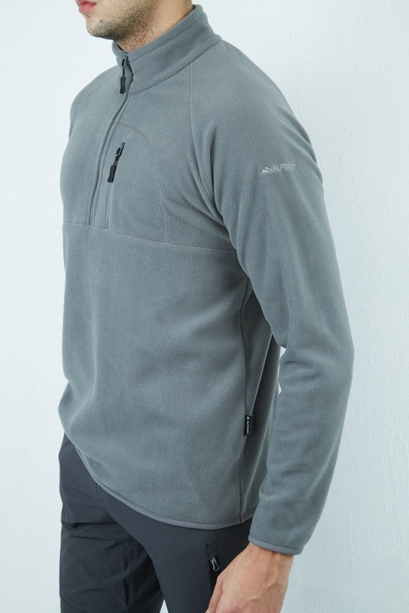 Alpinist Gamma Yarım Fermuarlı Erkek Polar Gri