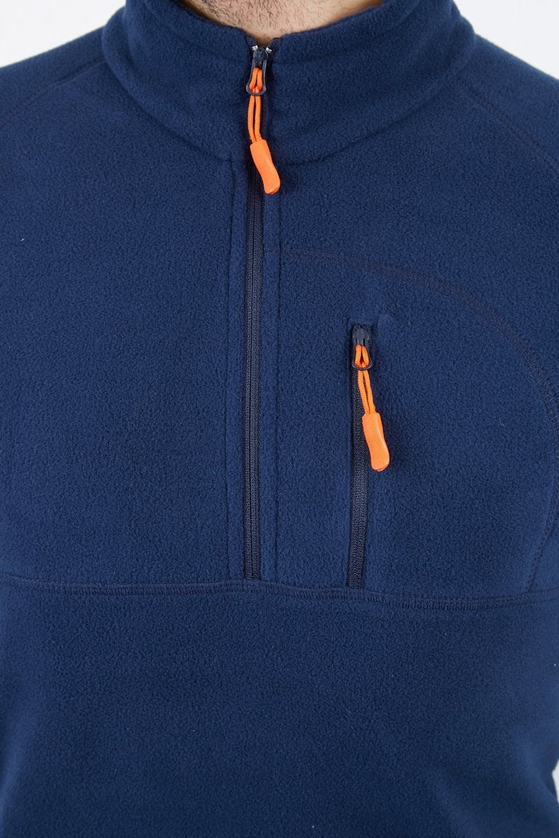 Alpinist Gamma Yarım Fermuarlı Erkek Polar Indigo