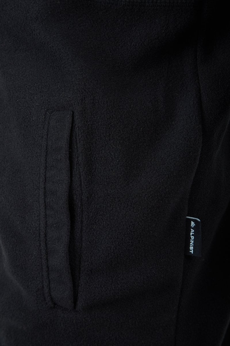 Alpinist Motus Tam Fermuarlı Polar Siyah