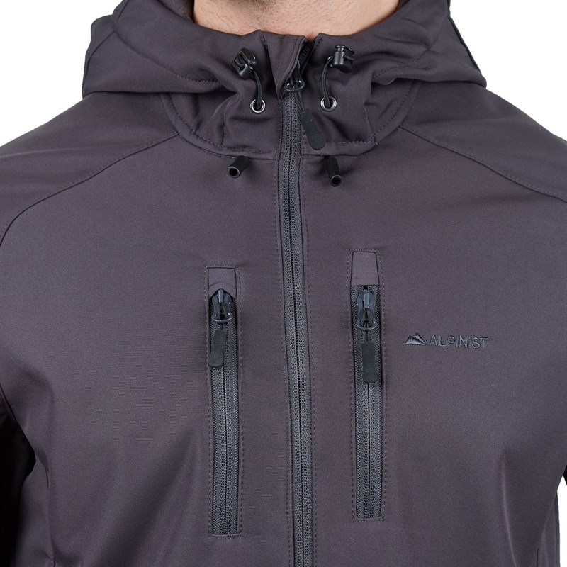 Alpinist Peak Softshell Erkek Outdoor Mont Antrasit