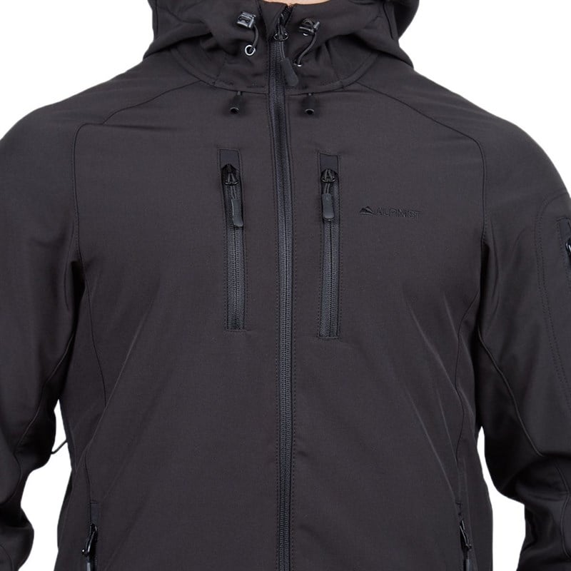Alpinist Peak Softshell Erkek Outdoor Mont Siyah