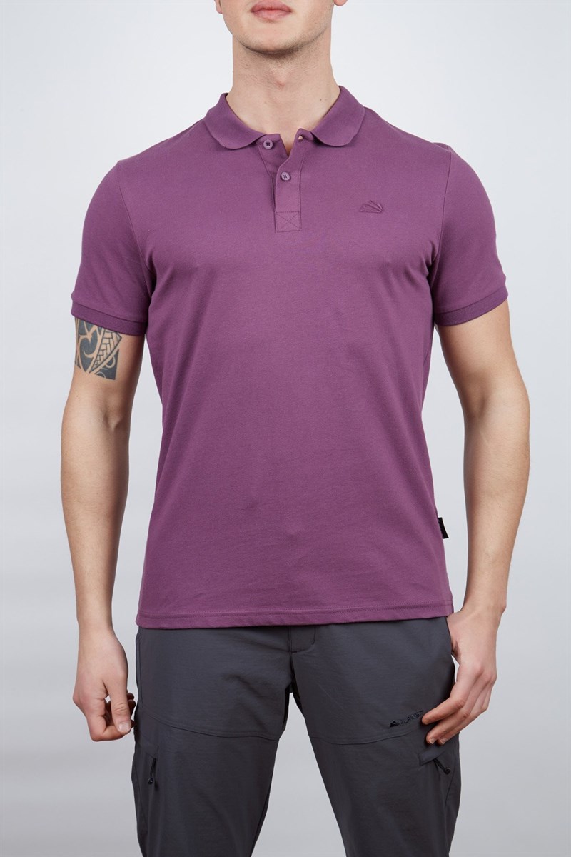 Alpinist Stratus Erkek Polo T-Shirt Mürdüm