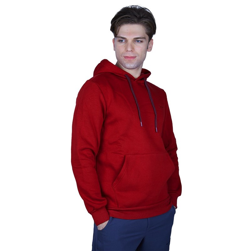 Alpinist Stream Erkek Kapşonlu Sweat BORDO