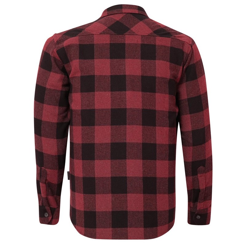 Alpinist Vejan Erkek Ekose Outdoor Gömlek VİŞNE