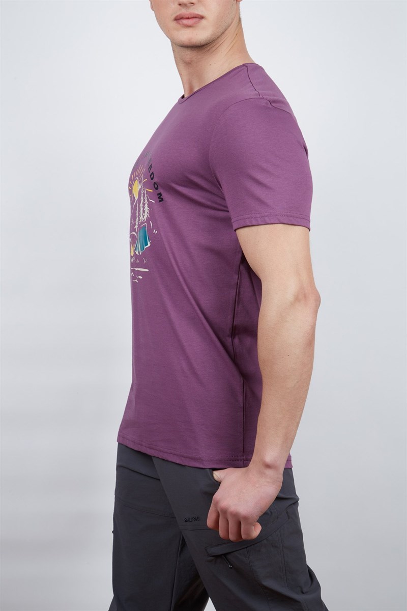 Alpinist Vide Erkek T-Shirt Mürdüm