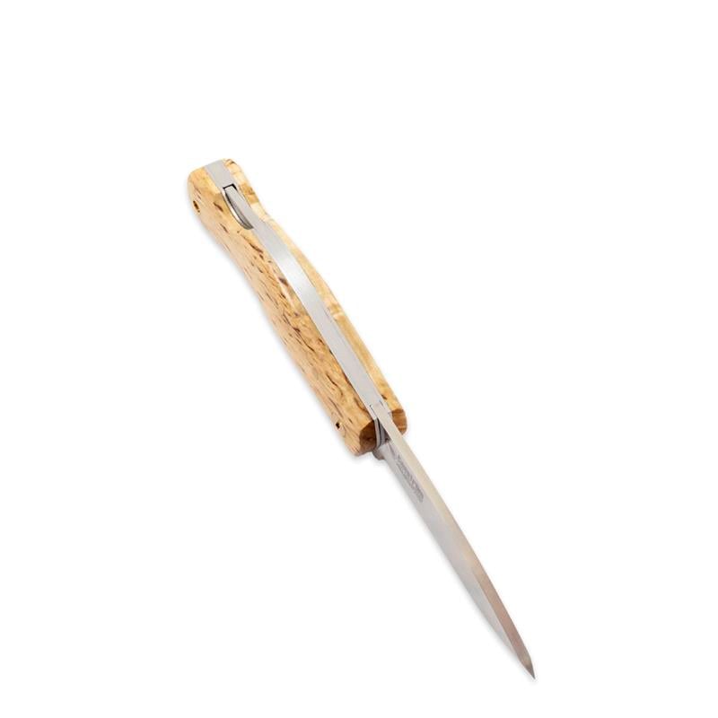 Casström Lars Fält Lock Back folding knife, Curly Birch/Scandi