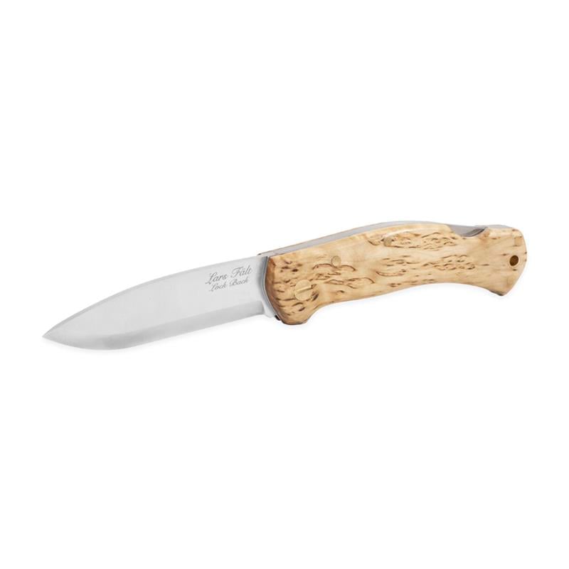 Casström Lars Fält Lock Back folding knife, Curly Birch/Scandi