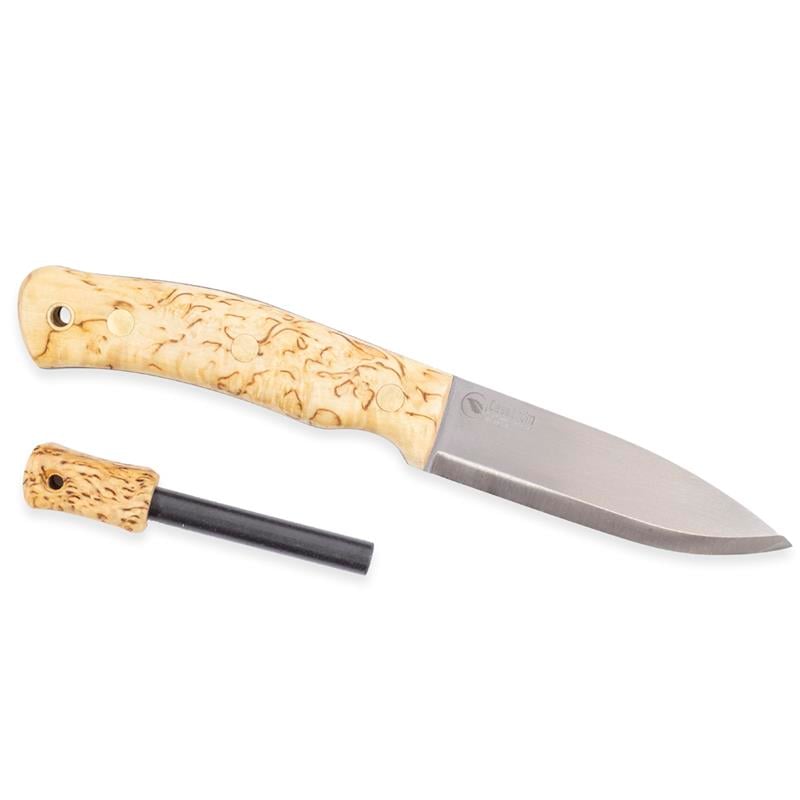 Casström No.10 SFK Curly birch/Scandi/Combo sheath/Fire Striker