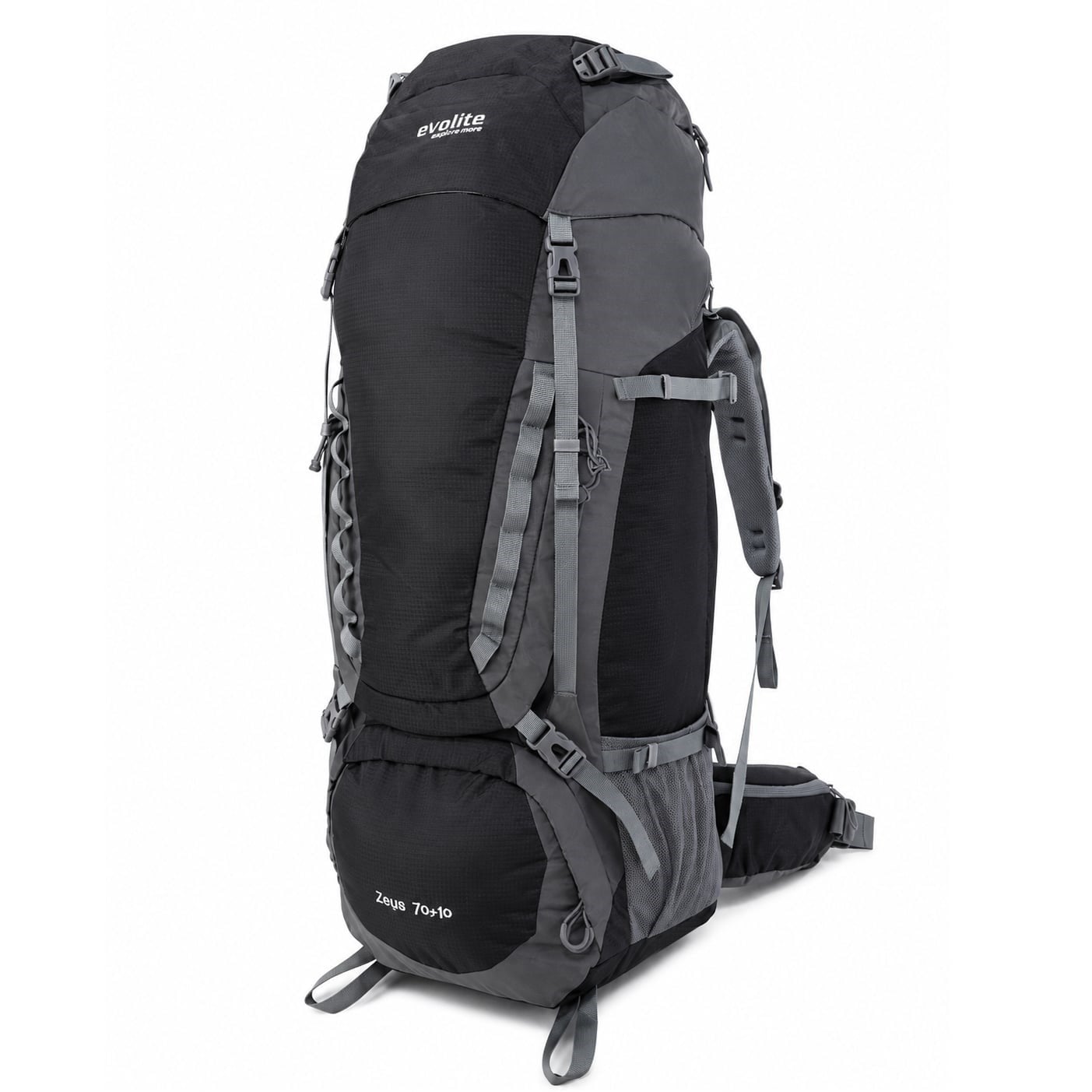 Evolite Zeus 70+10L Sırt Çantası - Siyah