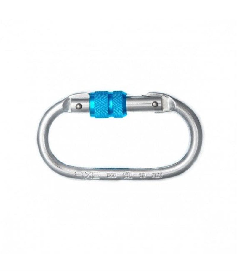 Fixe SYMMETRIC ST Screw Gate Kilitli Karabina Silver-Blue